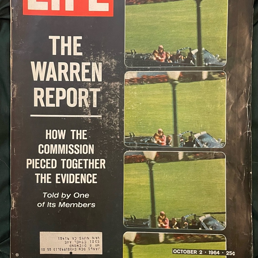 Vintage LIFE Magazine - The Warren Report Cover
